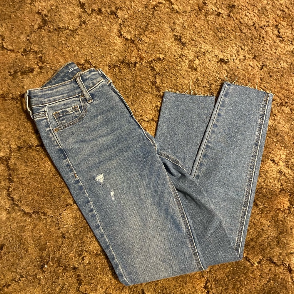 Raw hem old navy skinny jeans